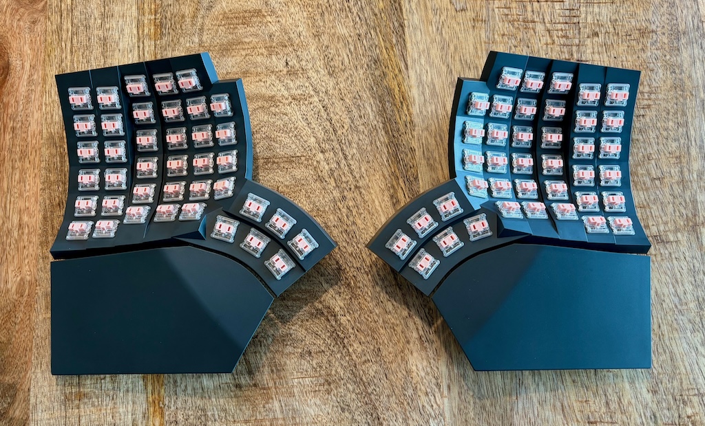 Glove80 with pink switches