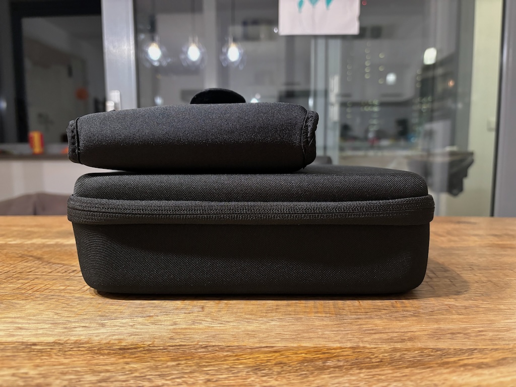 Voyager and Glove80 cases (side)